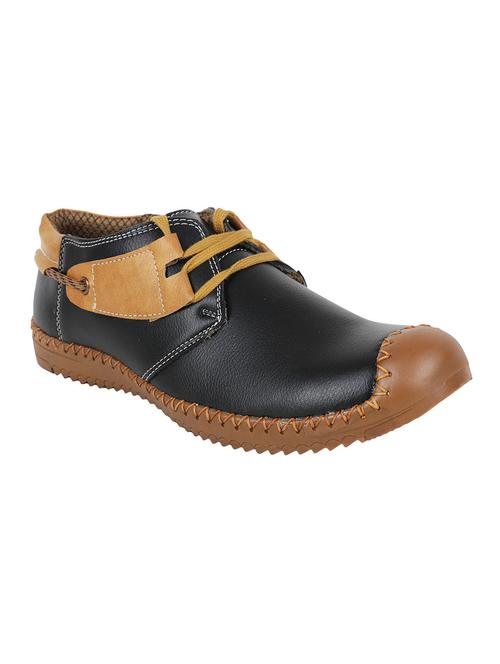 black leatherette lace up shoe - 13260566 - Very Small Image - 1