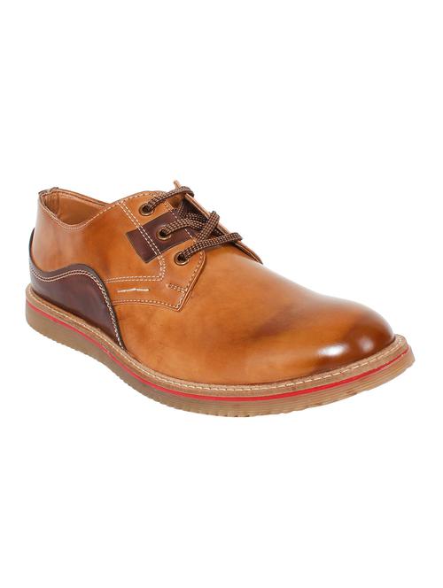 brown leatherette lace up shoe - 13260595 - Very Small Image - 1