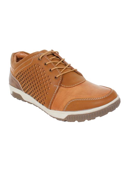 brown leatherette lace up shoe - 13260597 - Very Small Image - 1
