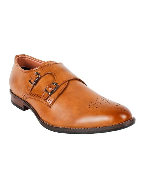brown leatherette slip on brouge - 13260611 - Very Small Image - 1