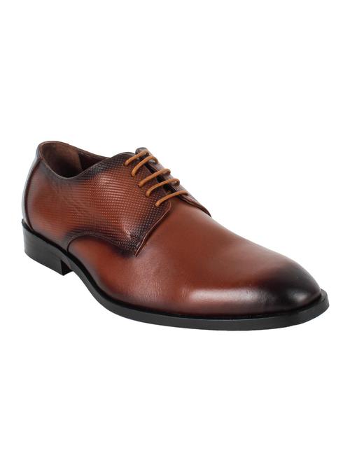 brown leatherette lace up derby - 13260615 - Very Small Image - 1