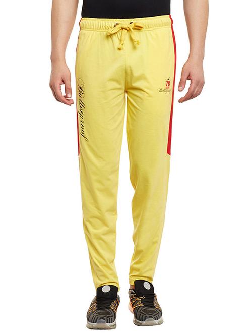 yellow cotton full length track pant - 13260938 - Very Small Image - 1