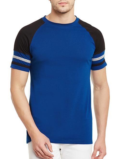 royal blue cotton raglan t-shirt - 13263167 - Very Small Image - 1