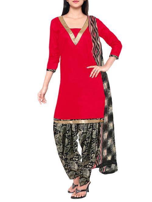 redstraight dress material - 13267436 - Very Small Image - 1