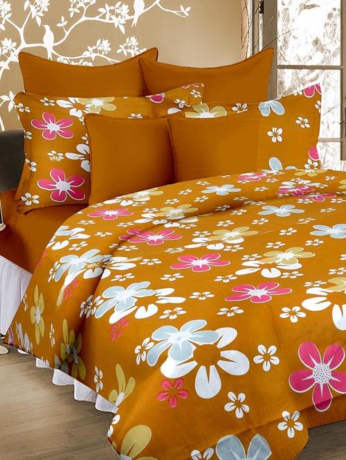 welhouse 100 % cotton double bed sheet with 2 pillow cover - tc-140 - 13267941 - Very Small Image - 1