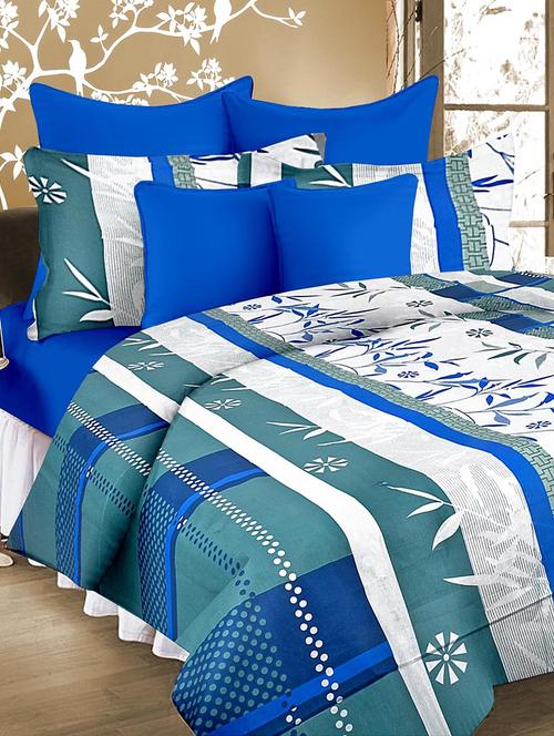welhouse 100 % cotton double bed sheet with 2 pillow cover - tc-140 - 13267942 - Very Small Image - 1