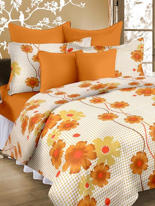 welhouse 100 % cotton double bed sheet with 2 pillow cover - tc-140 - 13267959 - Very Small Image - 1