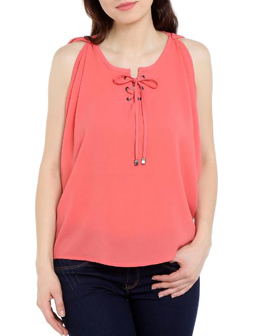 pink georgette top - 13269688 - Very Small Image - 1