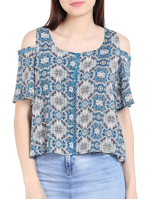 multicolored printed rayon top - 13269693 - Very Small Image - 1