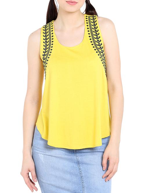 yellow viscose top - 13269714 - Very Small Image - 1
