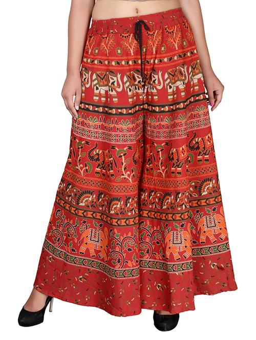 orange cotton palazzos - 13270457 - Very Small Image - 1