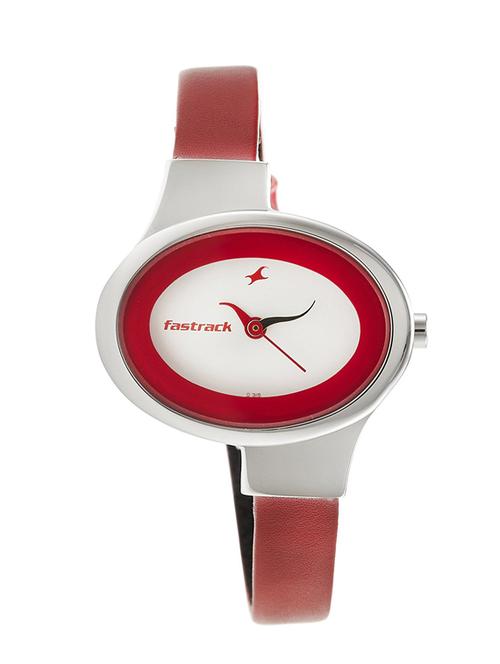 fastrack economy analog white dial women's watch - ne6015sl01 - 13271528 - Very Small Image - 1