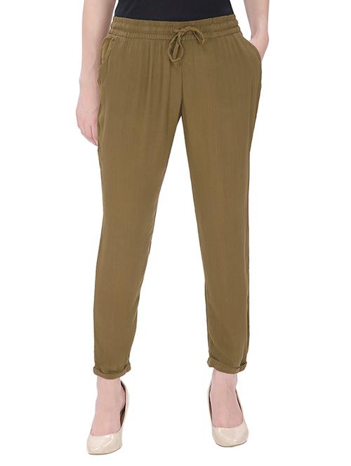 women solid cigarette trouser - 13275000 - Very Small Image - 1