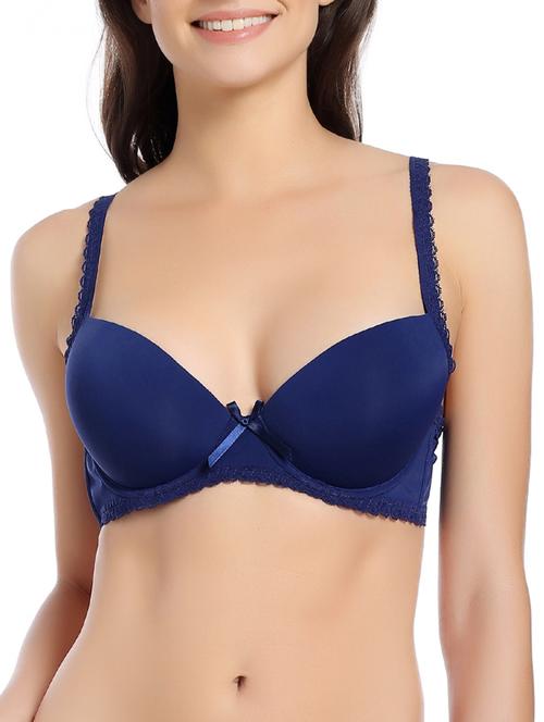 blue nylon push up bra - 13277894 - Very Small Image - 1