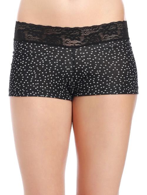 black printed nylon boy shorts - 13277916 - Very Small Image - 1
