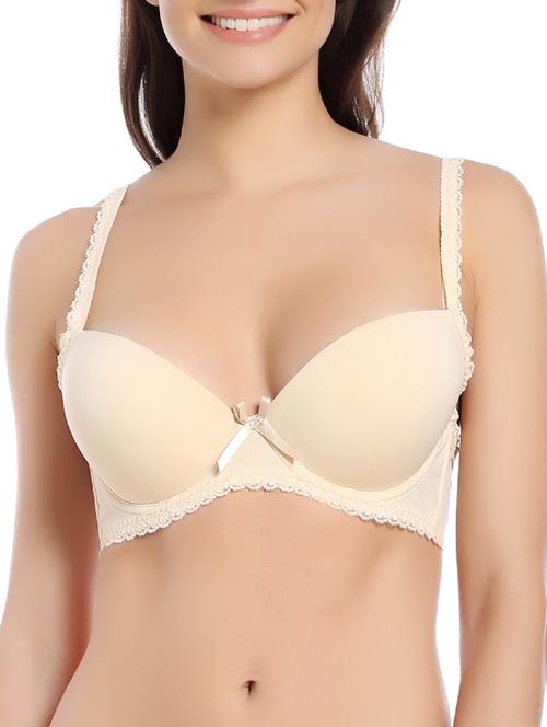 beige nylon push up bra - 13277932 - Very Small Image - 1