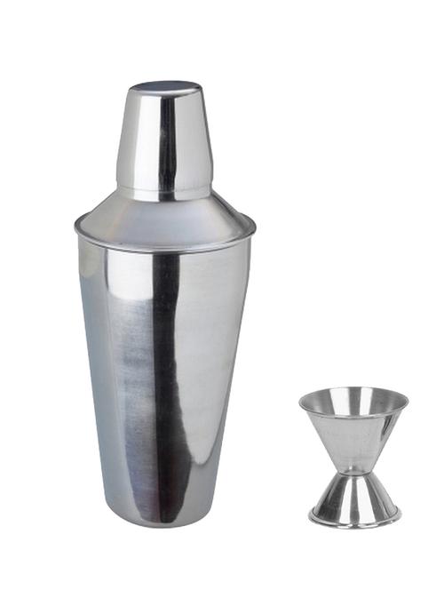 stainless steel cocktail shaker and peg measure - 13278667 - Very Small Image - 1