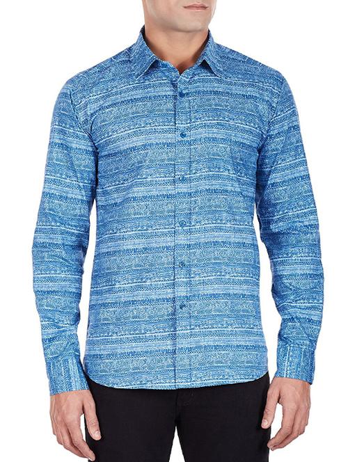 blue cotton casual shirt - 13279007 - Very Small Image - 1