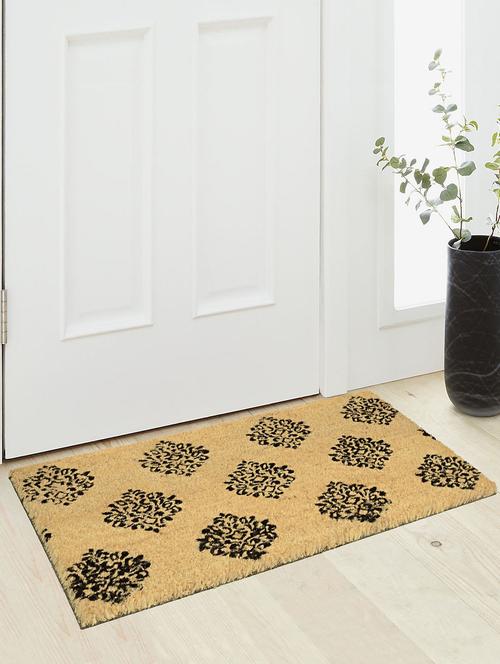 saral home premium quality heavy duty damask printed coir mat - 13279596 - Very Small Image - 1