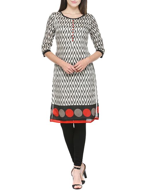white straight kurta - 13284545 - Very Small Image - 1