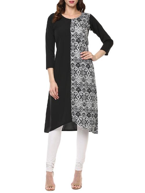 printed straight kurta - 13286403 - Very Small Image - 1