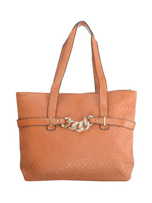 tan leatherette handbag - 13286633 - Very Small Image - 1