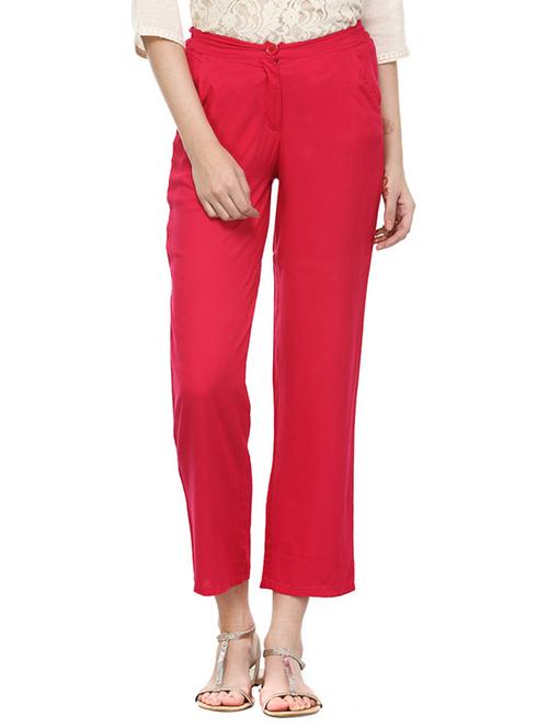 pink viscose trouser - 13287006 - Very Small Image - 1