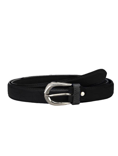 verceys trendy black leather finish belt for women - 13287591 - Very Small Image - 1