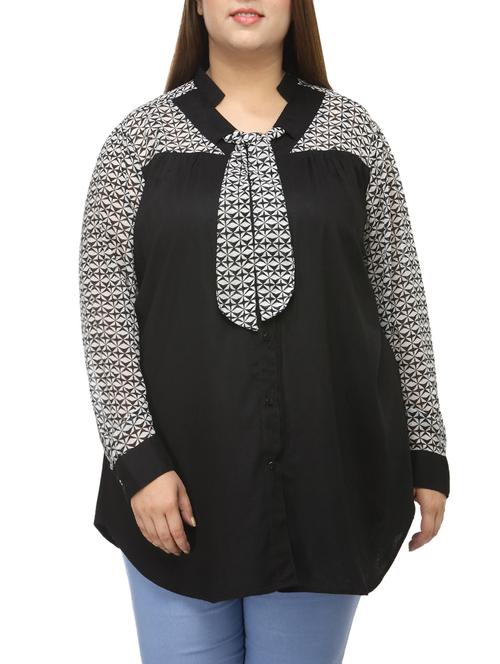black cotton regular shirt - 13287833 - Very Small Image - 1