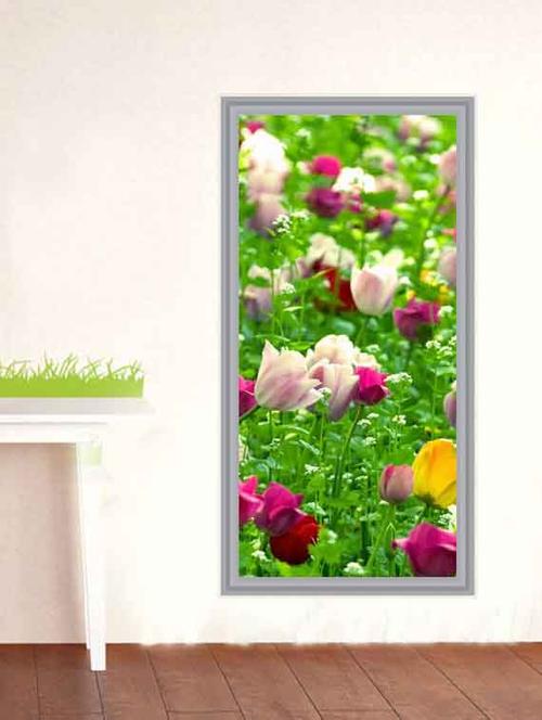 impression wall red n white roses wall sticker - 13288134 - Very Small Image - 1