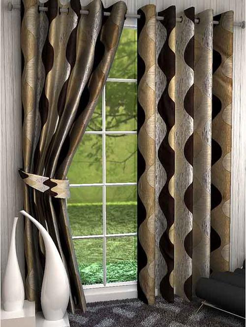 home fantasy printed polyester door curtain-2 pcs - 13289395 - Very Small Image - 1