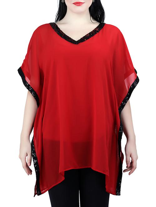 contrast sequined plus kaftan - 13289723 - Very Small Image - 1