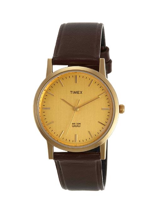 timex classics analog champagne dial men's watch - a302 - 13292336 - Very Small Image - 1