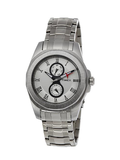 timex e-class analog silver dial men's watch - i200 - 13292365 - Very Small Image - 1