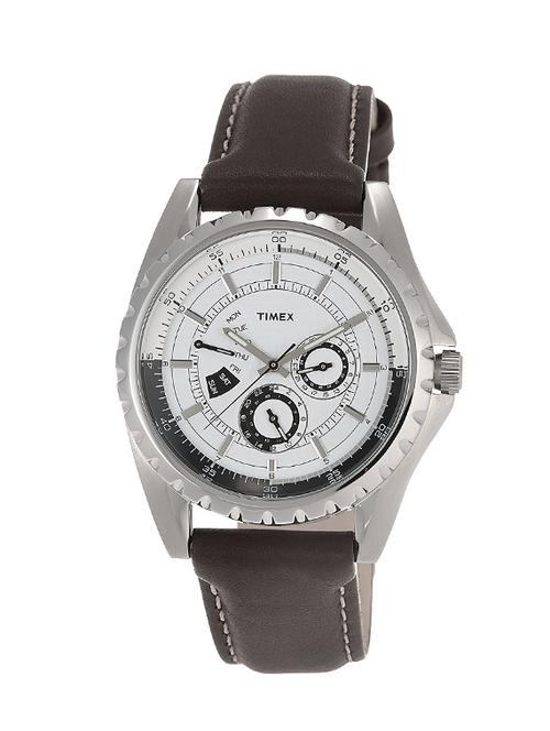 timex e class retrograde analog white dial men's watch - t2m429 - 13292384 - Very Small Image - 1