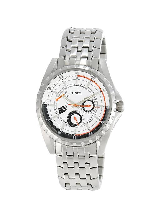 timex e class retrograde analog white dial men's watch - t2m431 - 13292386 - Very Small Image - 1