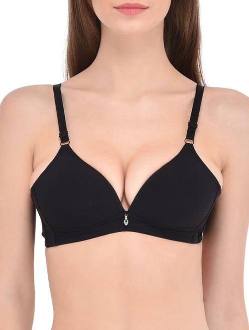 black cotton t-shirt bra - 13293240 - Very Small Image - 1