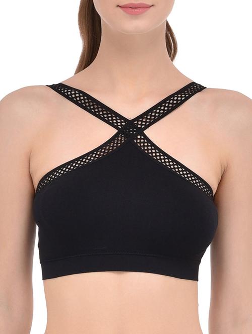 mesh detail solid bra - 13294076 - Very Small Image - 1