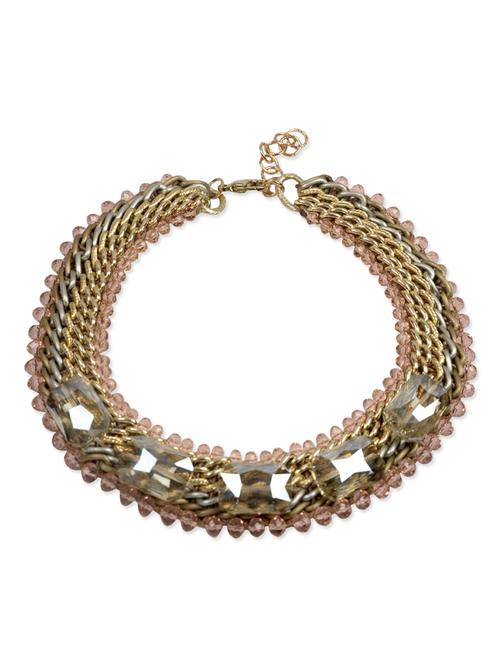 pink and gold crystal studded neckpiece - 1329708 - Very Small Image - 1