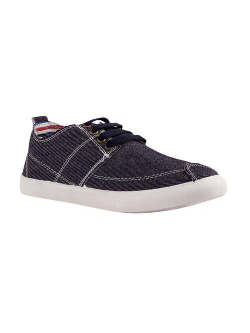 blue canvas lace up sneaker - 13297150 - Very Small Image - 1
