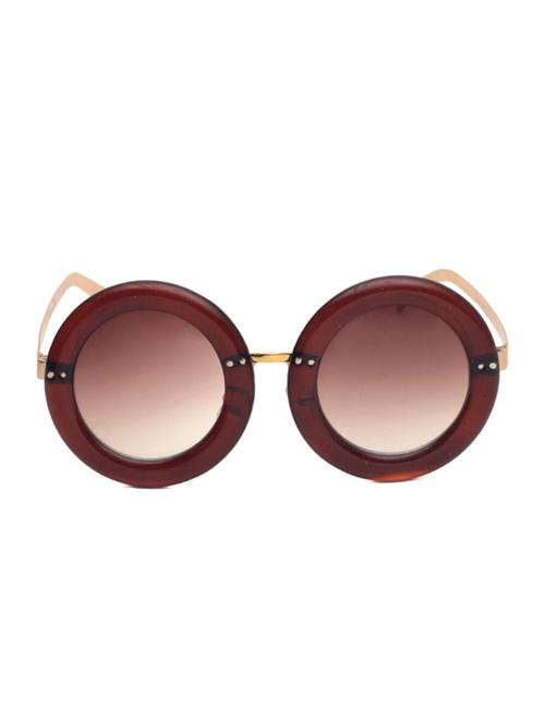 yoloclan golden & brown round women sunglasses - 13302249 - Very Small Image - 1