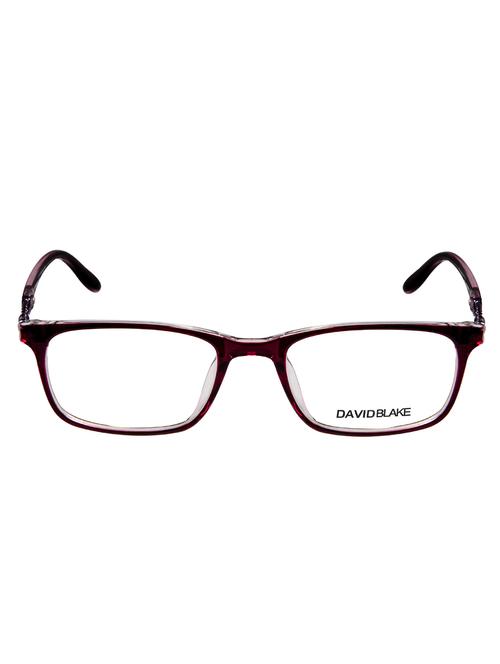 david blake maroon rectangular full rim eyeframe - 13302847 - Very Small Image - 1