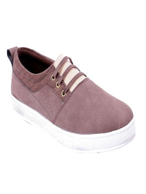 brown leatherette casual slipon - 13304226 - Very Small Image - 1