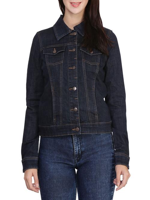 dark blue denim jacket - 13304753 - Very Small Image - 1