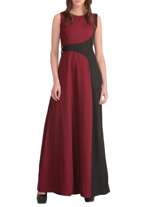 round neckline maxi dress - 13306861 - Very Small Image - 1