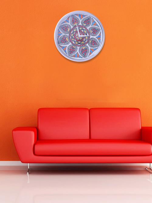 imithila handpainted decorative analog wall clock - 13310543 - Very Small Image - 1