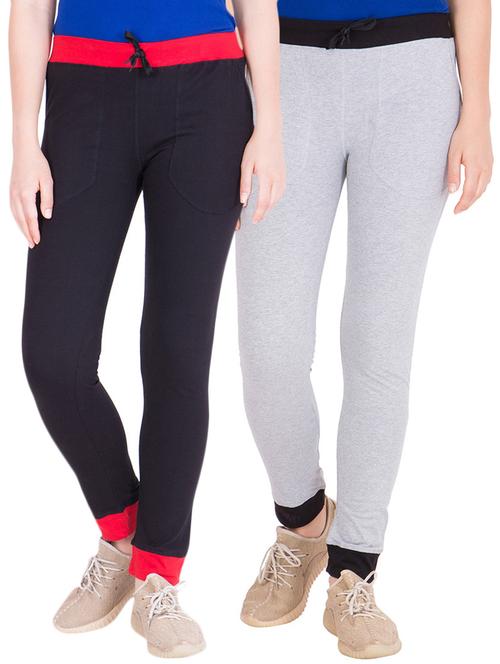 multi colored cotton track pant combo - 13311408 - Very Small Image - 1