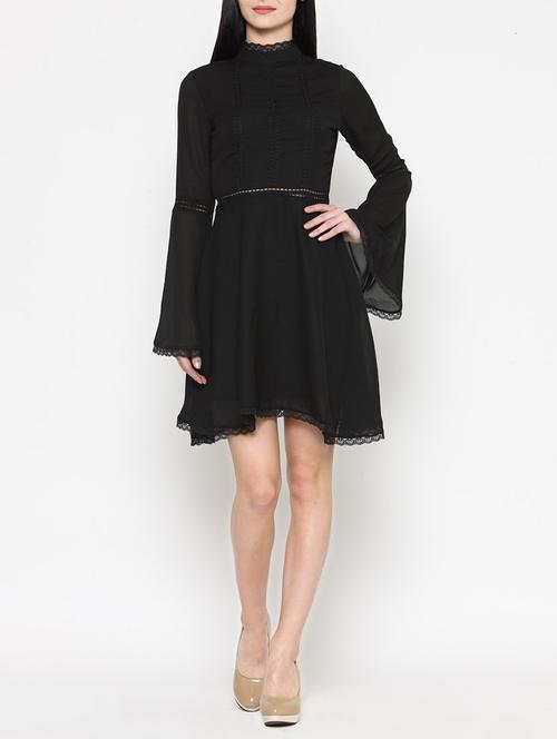 black fit & flare dress - 13312498 - Very Small Image - 1