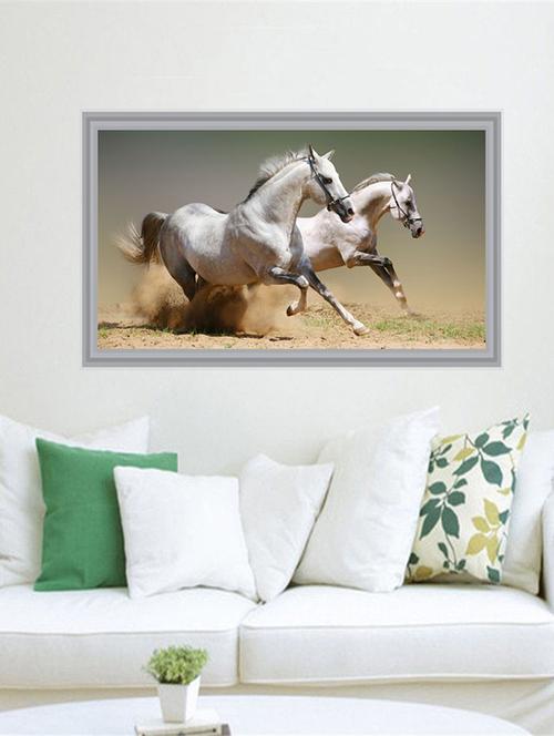 impression wall horse 92*48 cm (without frame) - 13312527 - Very Small Image - 1