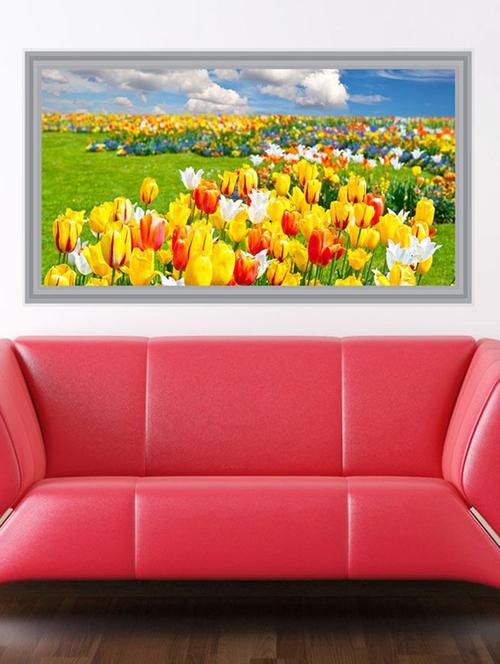 impression wall flowers 92*48 cm (without frame) - 13312569 - Very Small Image - 1